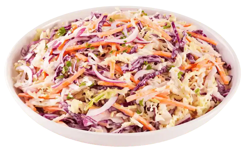 Fresh and crunchy coleslaw